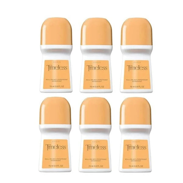 Avon Timeless Roll-on Anti-perspirant Deodorant Bonus Size 2.6 oz 6 pack