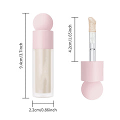 Parlberd 2 Colors Liquid Blush and Highlighter, Natural Matte Face Blush, Multi-Use Contour Highlighter Stick Makeup for Face & Body, Silky Creamy, Lightweight Blendable