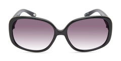 Skechers Women's Sea6167 Square Sunglasses, Shiny Black, 58 mm