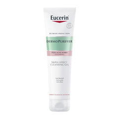 Eucerin Dermo Purifyer Triple Effect Cleansing Gel, Post Acne Marks Cleansing , Anti Belmish, Anti Marks, Anti Shine - 150 ml