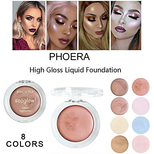 AQUAPURITY PHOERA SooGlow Cream Highlighter Long Lasting Waterproof Shimmer Blushers For Cheeks Make Up, Face Foundation Powder Contour Palette Skin Brightening Makeup (103 UNDRESS)