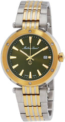 Mathey-Tissot Neptune Quartz Green Dial Men's Watch H912BV - Two-tone (Silver-tone and Yell