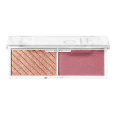 e.l.f. Bite-Size Face Duo, Highlighter, Bronzer & Blush Palette, Blendable & Buildable Colour, Pomegranate, 0.049 Oz (1.4g)