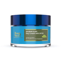 Blue Nectar Brightening Day Cream for Women Daily Use with SPF 30 | Sunscreen for Oily Skin & Dry Skin, Natural Skin Brightening Cream with Eladi (50g)