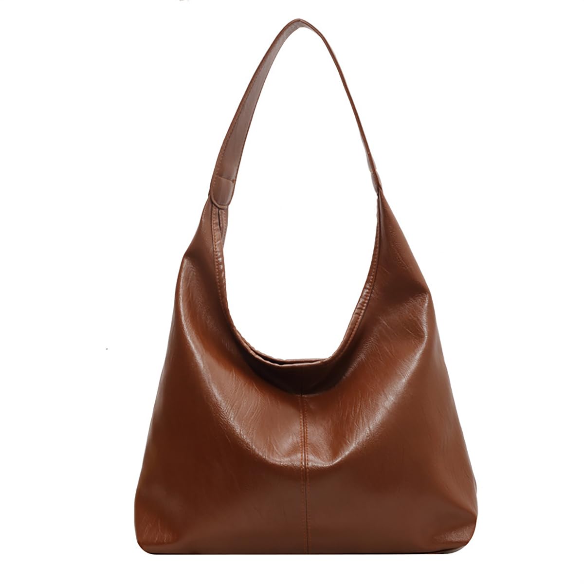 Women Tote Bags Shoulder Handbag for Women, Soft PU Leather Purse with Top Handle Big Capacity Ladies Shoulder Bags - Brown