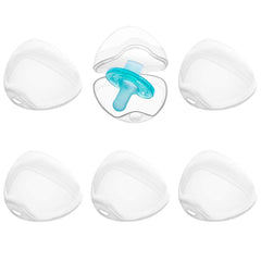LANEYLI Pacifier Case Pacifier Holder Case Pacifier Clip Binky Holder Case Pacifier Box Pacifier Accessories 6 Pack Transparent