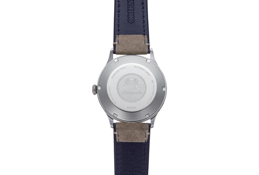 Orient 'Bambino Version 4' Japanese Automatic/Hand Winding Stainless Steel and Leather Dress Watch - Navy Blue