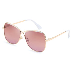 FEISEDY Womens Pilot Sunglasses Oversized Butterfly X Shape Design Cateye Cute Lady Sunglasses B2738