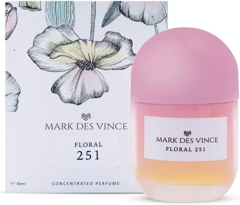 Mark Des Vince Floral 251 Concentrated Perfume for Men Women Long Lasting Parfum Fragrance For Unisex, 15ml