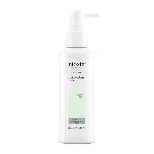NIOXIN Scalp Relief Scalp Soothing Serum Leave in Treatment for Sensitive Scalp Made with Aloe Vera and Vitamin E 3.3 Fl Oz