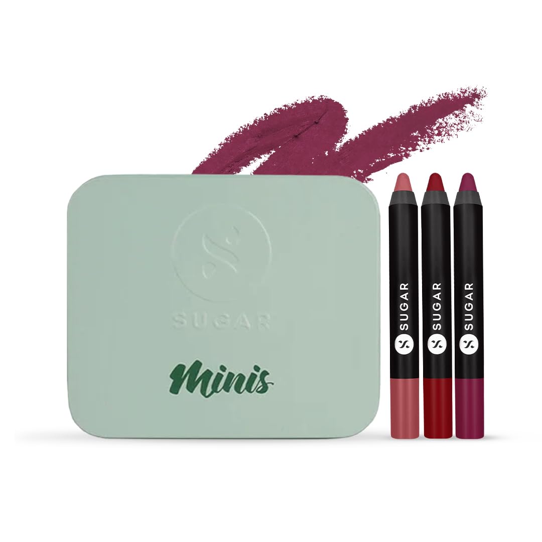 Sugar Cosmetics Matte as Hell Lip Liner Kit (Pack of 3) | Lasts up to 8 Hours | Waterproof Lipstick for Women | Nude Shades