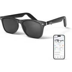 Bluetooth Sunglasses for Men/Women, AI Translator, 11H Battery Life, Polarized Lens, UV Protection, Voice Control, Built-in Mic & Speakers, Smart Eyewear for Gaming Meeting Travel