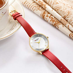 CURREN Women Watches, Quartz Analog Calendar,Wrist Watch for Women, Fashion Waterproof Stainless Steel Band - Silver
