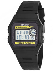 Casio Unisex Watch - F-94WA-9DG with Silver Dial and Black Strap