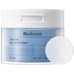 Biodance Cera-NOL Gel Toner Pads, Hydrating & Soothing for Sensitive Skin, Redness Reducing, Gentle Exfoliating Toner Pads, Korean Skincareㅣ4.93 fl.oz.(140g)*60Pads