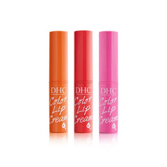 DHC Color Lip Cream 3 Pack, Red, Pink and Apricot