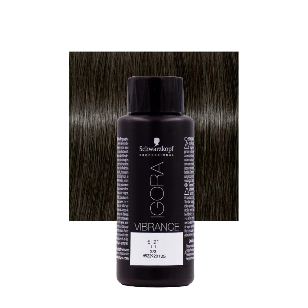 Schwarzkopf Igora Vibrance Raw Essentials Hair Cedar, No. 5-21 Light Brown Ash, 0.0749 kg