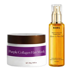 KOEC Purple Collagen Hair Mask with Perfume Oil – Deep Conditioning & Hydrating Care for Blonde, Silver & Dyed Hair