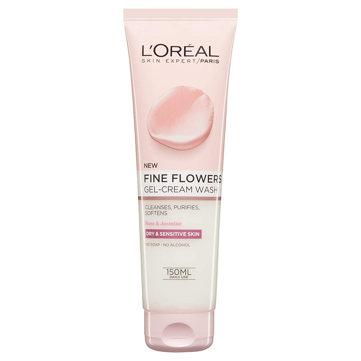 L’Oréal Paris Rare Flowers Cleansing Gel Cream, Dry and Sensitive Skin, 150 ML
