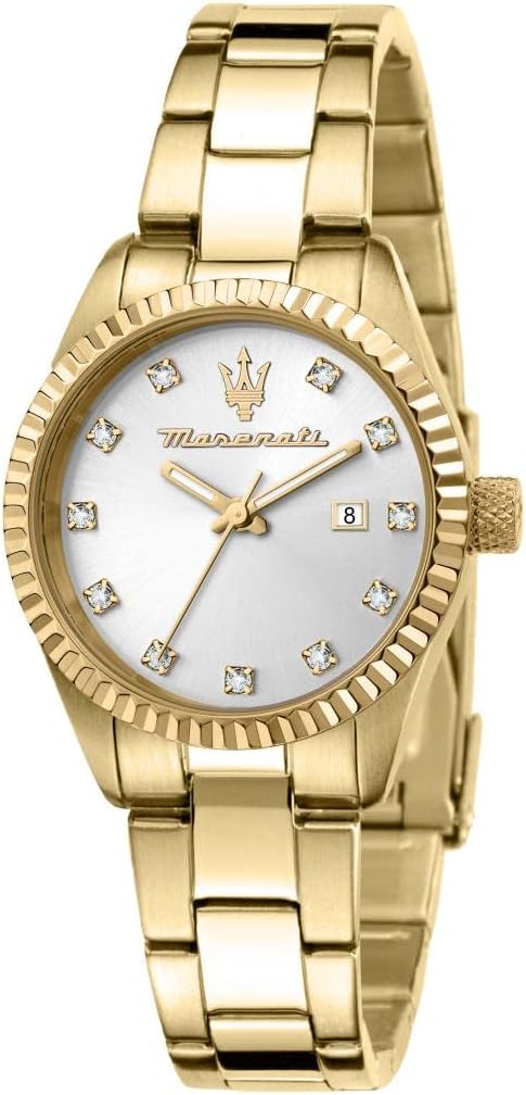 Maserati COMPETIZIONE 31 mm Ladie's Watch, White, Modern - Gold/White