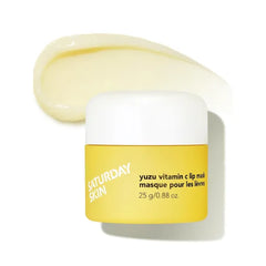 Saturday Skin Yuzu Vitamin C Lip Mask – Overnight Hydrating Lip Sleeping Mask with Vitamin B5 for Softer, Smoother Lips