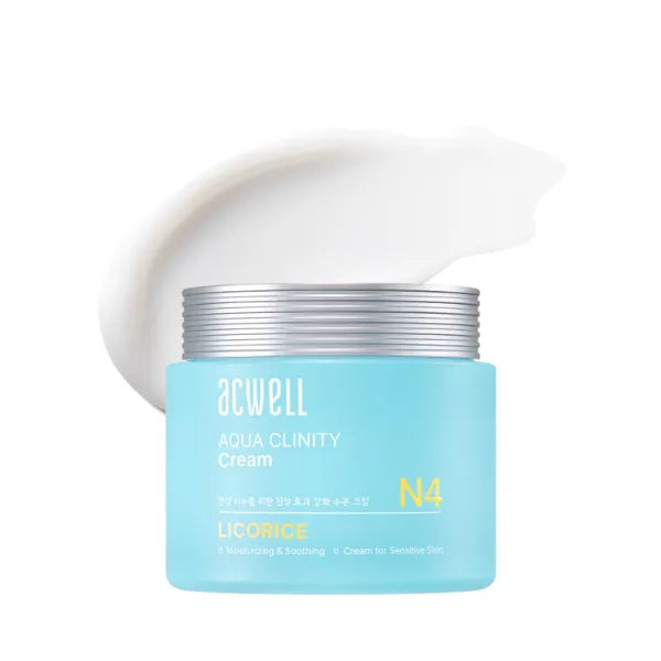 ACWELL Aqua Clinity Cream - 24hr Soothing Moisturizer for Face, Ideal for Sensitive Skin - Non-Sticky, Refreshing Gel, Intensive Hydrating for Day and Night Skincare, 1.69 oz.