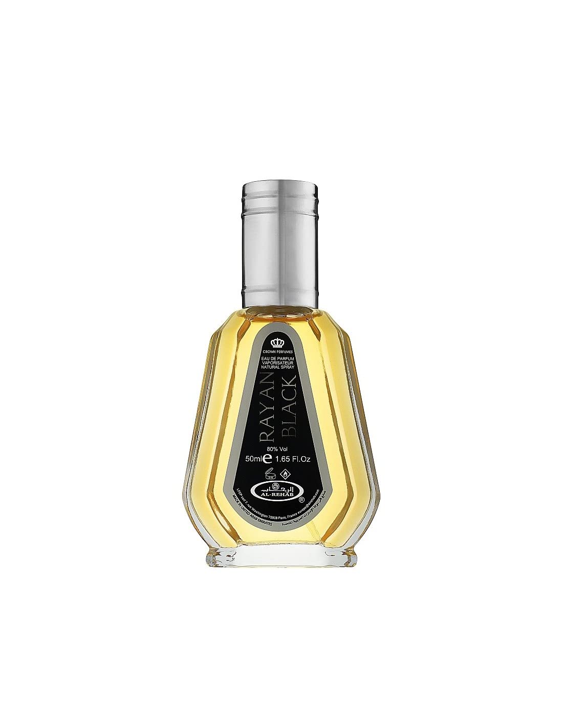 Rayan Black - Al-Rehab Eau De Natural Perfume Spray - 50 ml (1.65 fl. oz)- 6 pack