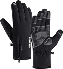 JUSTADIL Direct Mens Winter Gloves -30℉Windproof Waterproof Touch Screen Gloves for Outdoor Work - Black