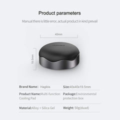 Hagibis Laptop Cooling Pad, Ergonomic Laptop Stand Small Invisible Cooler Ball Portable Magnetic Foot Heat for MacBook Pro Computer (Grey)