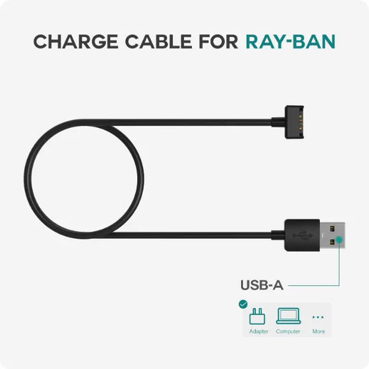 TUSITA Charger Cable Compatible with Ray-Ban Stories Smart Glasses - 1M