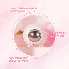 Azonee 2-in-1 Sakura Eye Serum and Eye Roller, Eye Serum For Dullness, Dryness, Fine Lines, Repair Wrinkles Under The Eyes, Intense Hydrating Eye Treatment Serum Oil