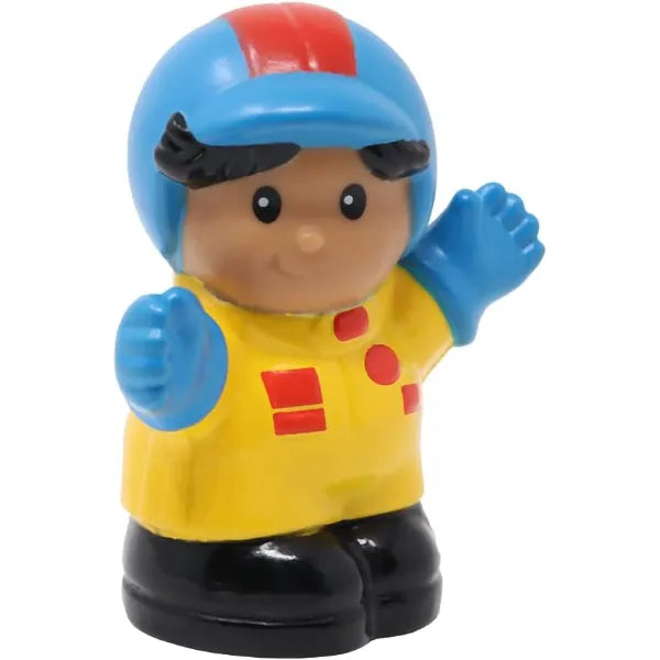 Fisher-Price Replacement Part for Collectible Little People Race Car Race Track Playset 74887 - Replacement Race Car Driver Roberto Figure Wearing Racing Outfit and Helmet