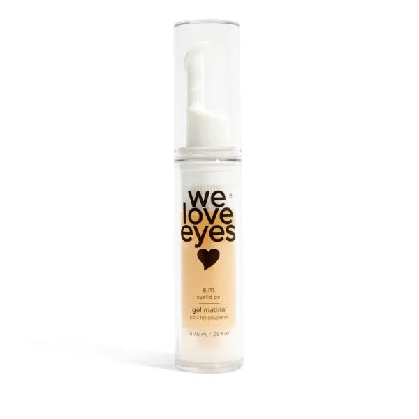 We Love Eyes A.M. Eyelid Gel - For puffy eyes, fine lines, under eye bags. Healthy for your eyes. Botanical & vegan ingredients.
