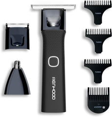 MENHOOD Men's WaterProof Cordless Grooming Trimmer for Men, Suitable for Beard, Body Private Part Shaving, Head and Pubic Hair, 150min Run Time (Black) (Trimmer Ultra)