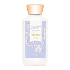 Bath & Body Works Snowy Morning Super Smooth Body Lotion With Shea Butter 8 Ounce Purple Label 2017