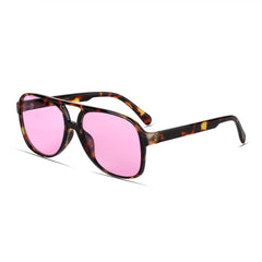 Freckles Mark Vintage Retro 70s Sunglasses for Women Men Classic Large Squared Aviator Frame UV400 Trendy Orange Glasses