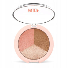 Golden Rose Nude Look Baked Trio Face Powder Blusher-Bronzer-Highlighter