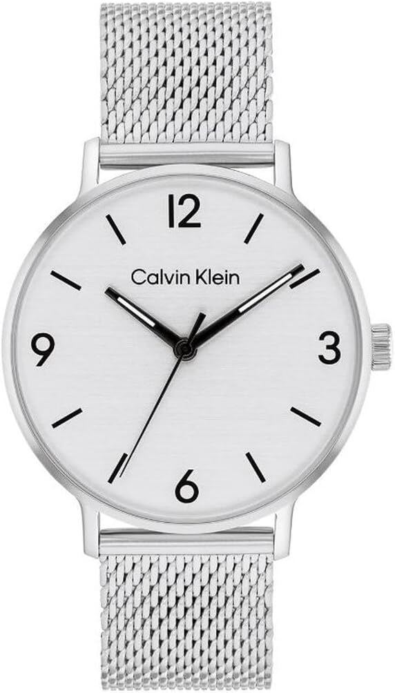 CALVIN KLEIN MEN'S SILVER DIAL STAINLESS STEEL BRACELET WATCH - 25200433