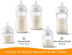 Baby Bottle Handles, Compatible Baby Bottle Handles for Philips Avent Natural Baby Bottles, Durable Transitional Sippy Cup Handle Grip, Baby Bottle Holder for Breastfed Babies from 0-6 Months(4 Pack)