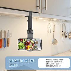 Mirfa, Universal Airplane in Flight Phone Mount. Handsfree Phone Holder for Desk with Multi-Directional Dual 360 Degree Rotation. Pocket Size Travel Essential Accessory for Flying.