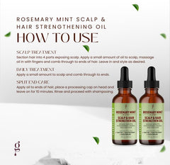 ROSEMARY MINT, SCALP & HAIR OIL, INFUSED W/BIOTIN & ENCOURGES GROWTH, FOR DAILY USE, SCALP TREATMENT, SPLIT END CARE & STRENGTHENING OIL