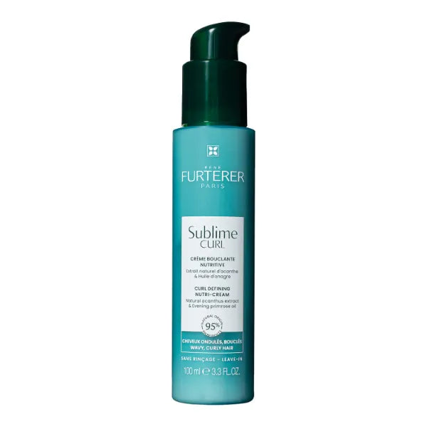 Rene Furterer SUBLIME CURL Curl Nutri-Activating Cream For Curly, Wavy Hair - Curl Enhancing Leave-In - Humidity & Frizz Control - 3.3 fl. oz.
