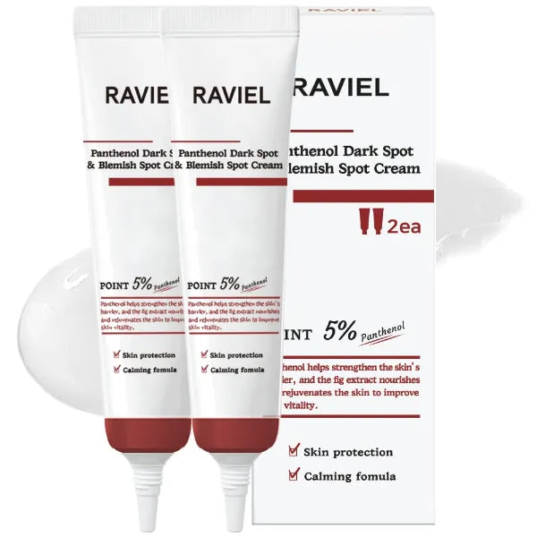 RAVIEL Panthenol Dark Spot & Pigment Care Cream – Brightening Spot Corrector with Niacinamide for Blemishes, Uneven Tone & Skin Clarity, 15ml x 2, Korean Skincare (15ml, Pack of 2)