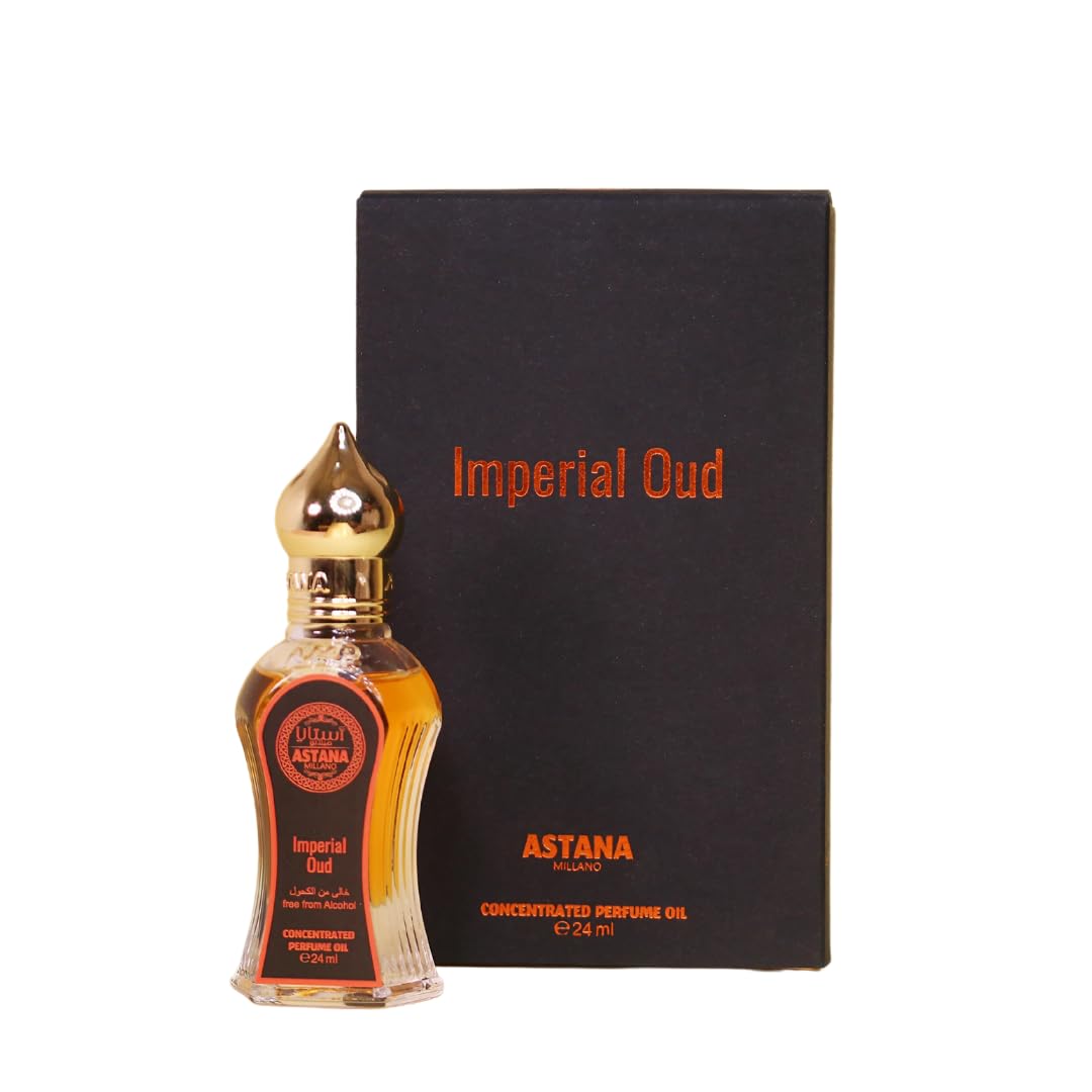 Astana Millano Imperial Oud perfume 24ML. Concentrated Perfume Oil |Luxury Long-Lasting Arabian Attar | Alcohol-Free Oriental Fragrance with Deep Oud & Amber Notes | Unisex Perfume