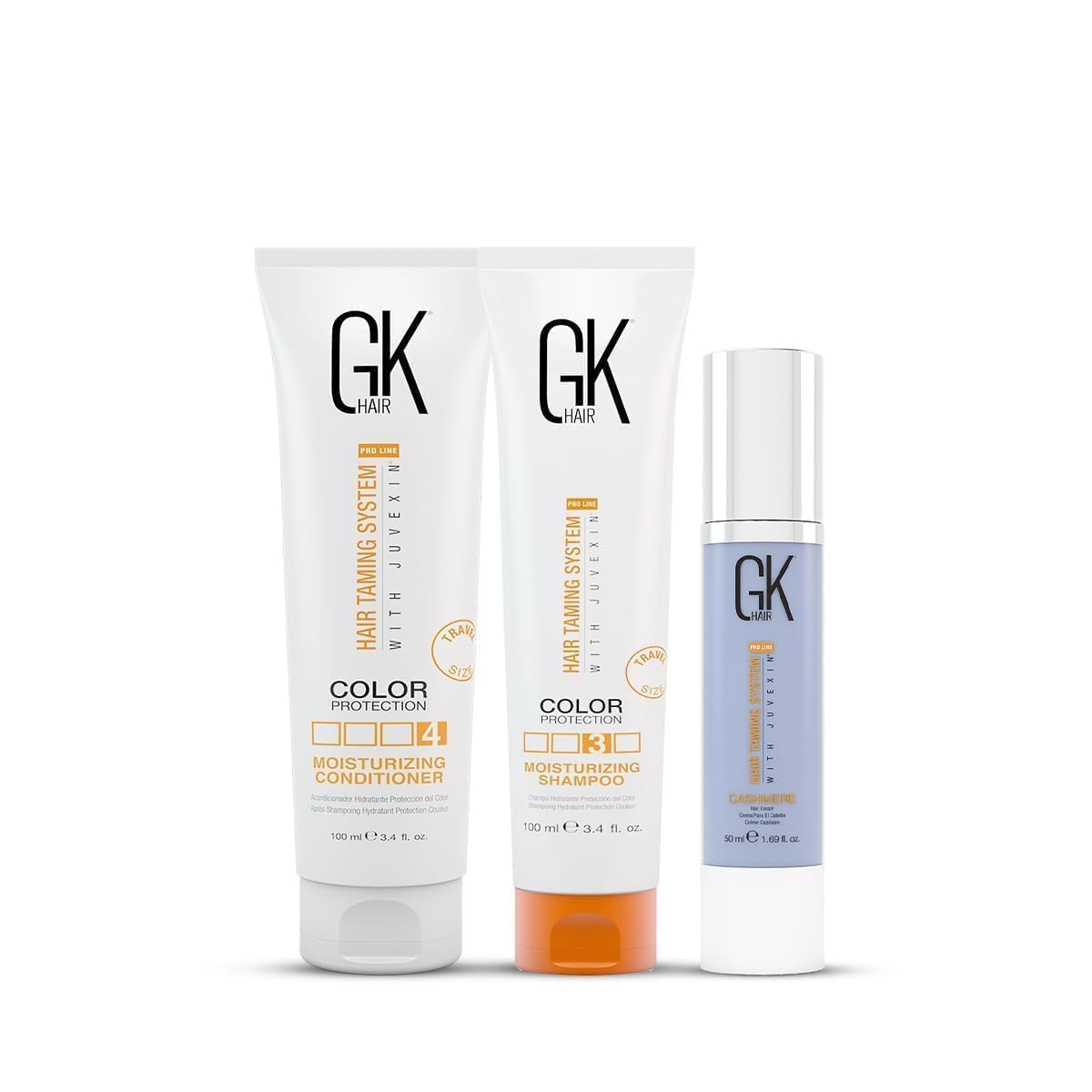 GK Hair Moisturizing Shampoo and Conditioner Set of 100ml with Cashmere 50ml for Hairs Hydrated look and Removes Dry Damaged Frizzness