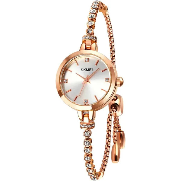 SKMEI Women Watches Bracelet Diamond Ladies  Small Rose Gold Waterproof Analog Quartz