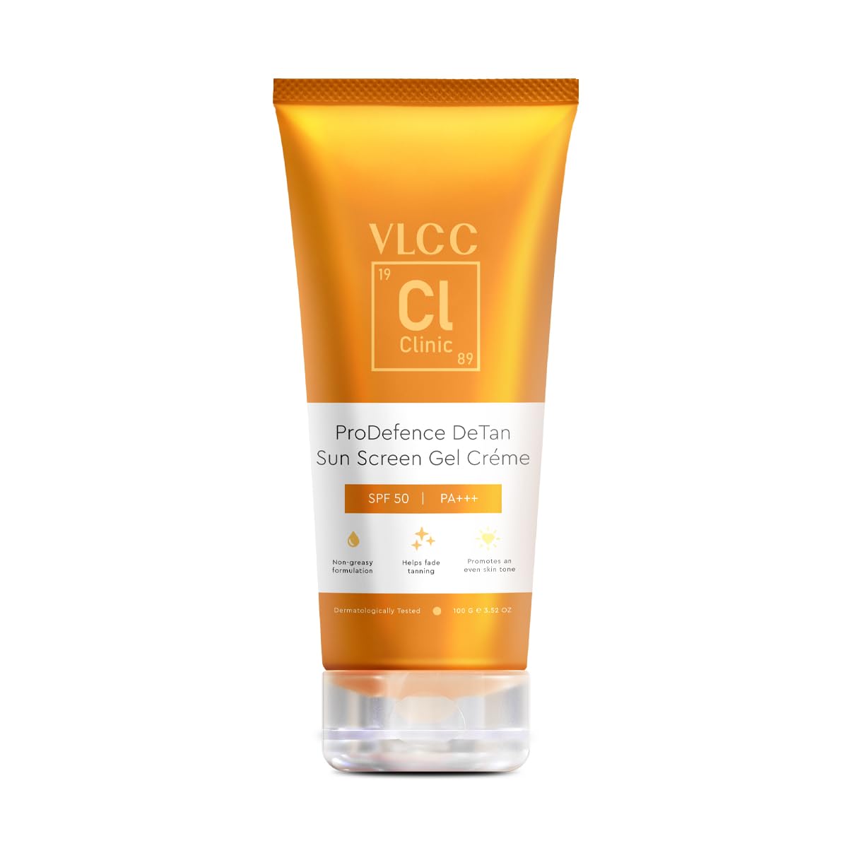 VLCC Clinic Prodefence Day Tan Sunscreen Gel Cream SPF 50 Pa+++ - 100g | Sun Protection | UV Protection | Anti-Sun Damage | SPF 50