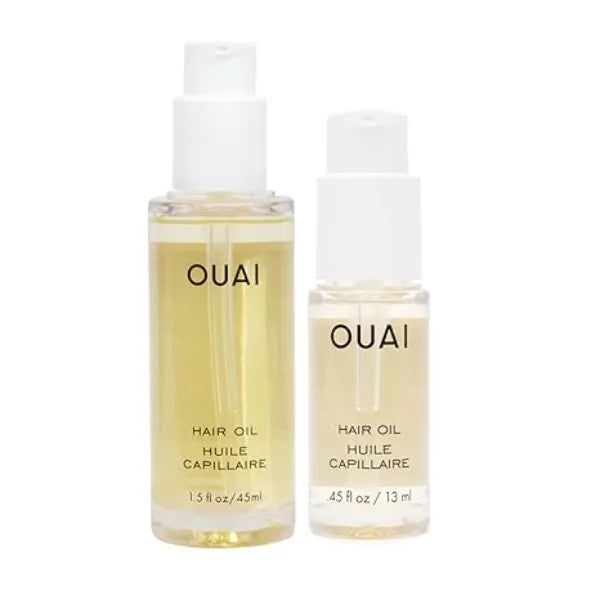 OUAI Hair Oil Bundle Hair Heat Protectant Oil for Frizz Control Adds Hair Shine and Smooths Split Ends Color Safe Formula Paraben, Phthalate and Sulfate Free