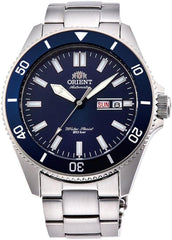 Orient Kano/Big Mako Men's Automatic Manual Winding Mechanical Sports Steel Silicone Wrist Watch - Underwater