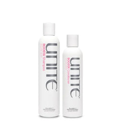 UNITE Hair – BOOSTA Shampoo 10 Fl Oz & 8 Fl Oz Conditioner – Builds Volume, Body & Shine For Fine Hair